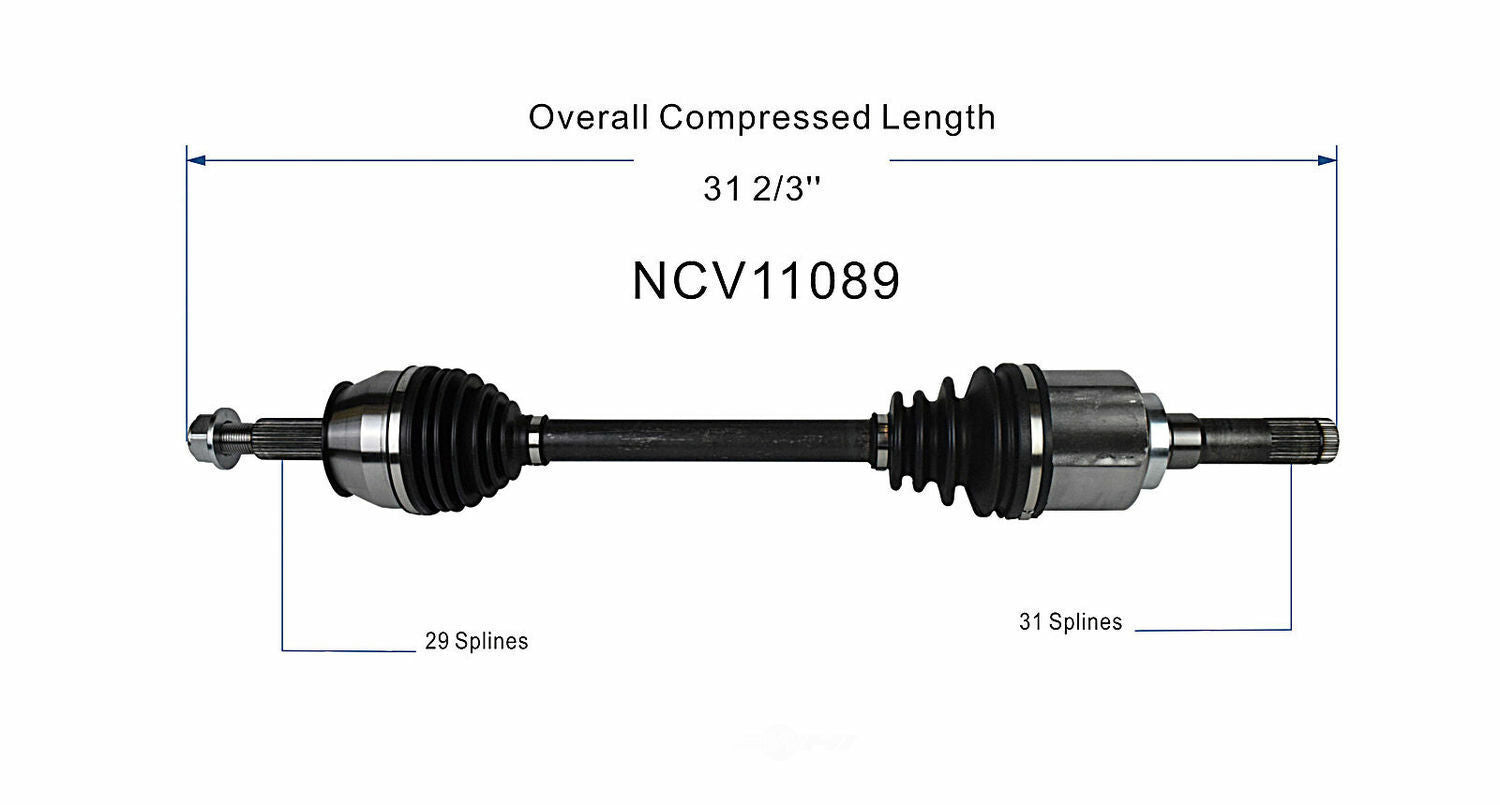 GSP North America NCV11089 CV Axle Assembly