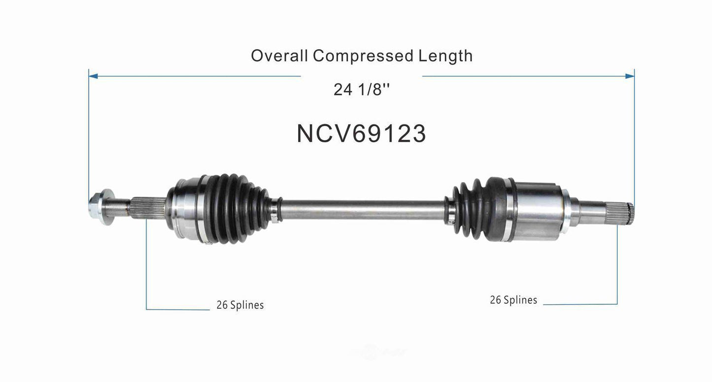 GSP North America NCV69123 CV Axle Assembly