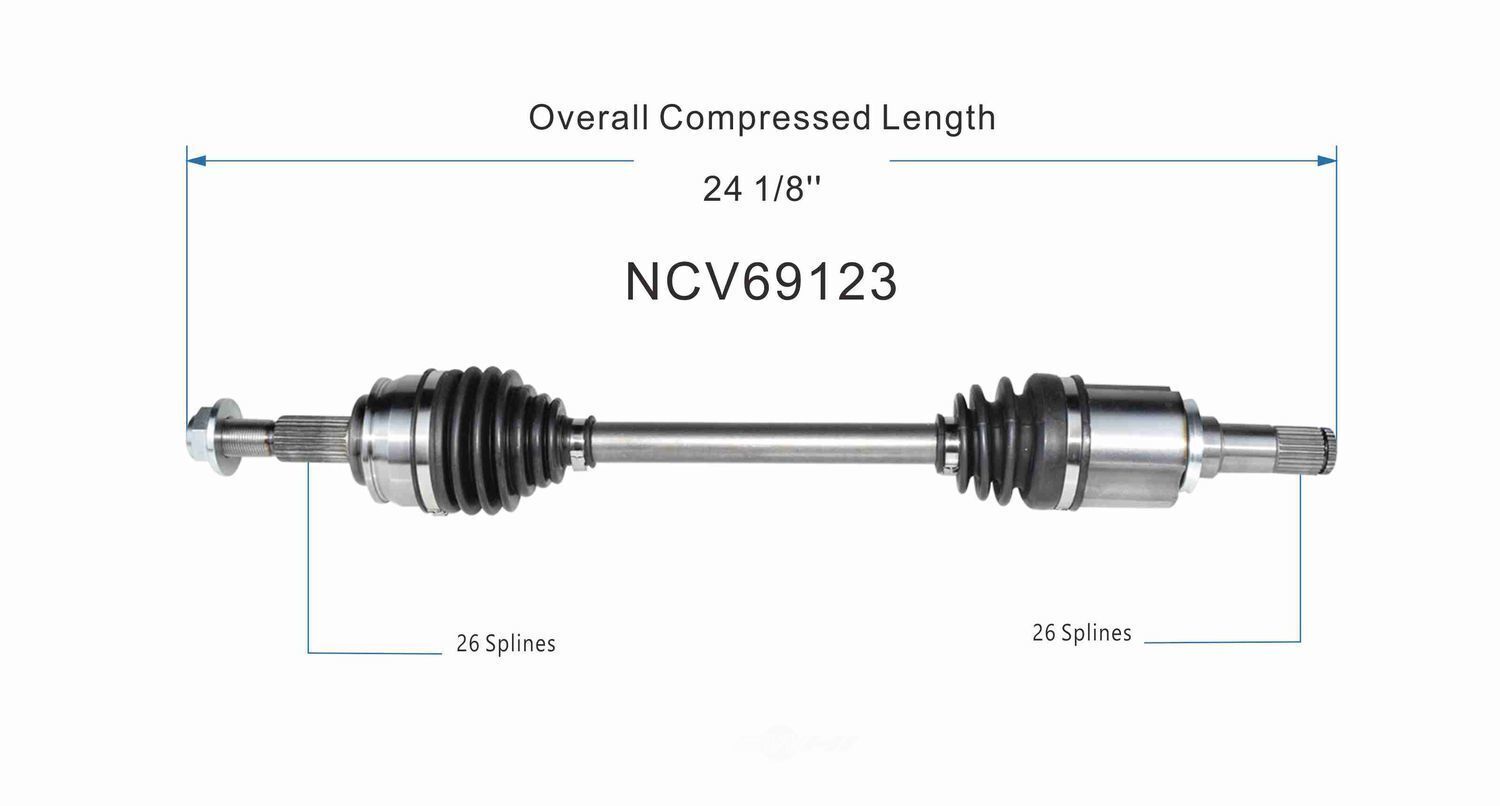 GSP North America NCV69123 CV Axle Assembly