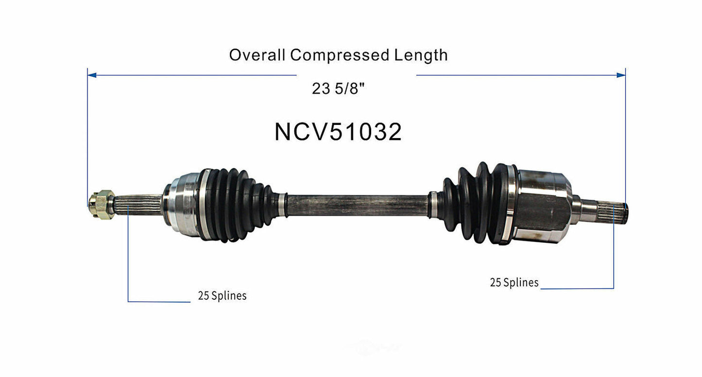GSP North America NCV51032 CV Axle Assembly