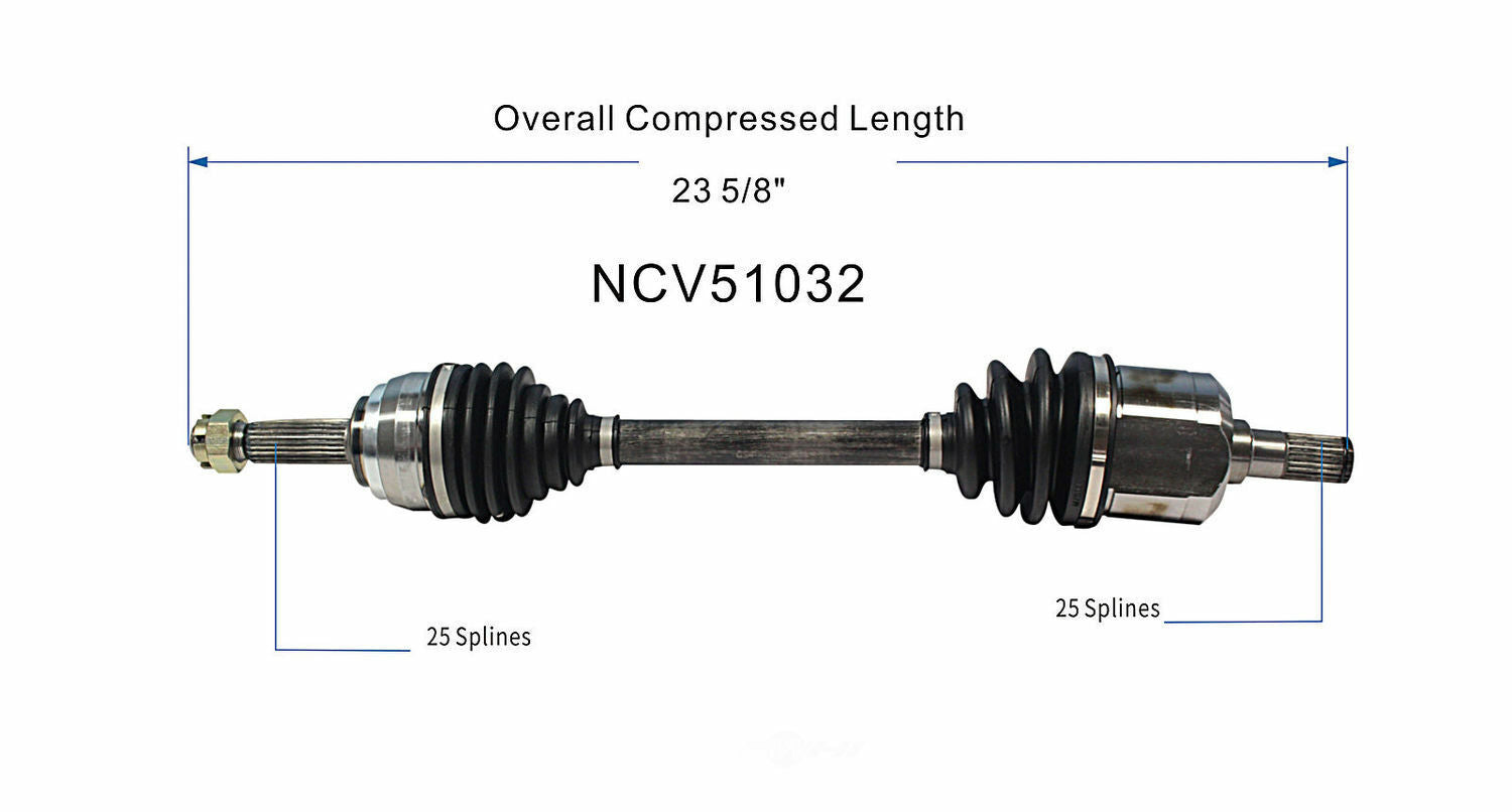 GSP North America NCV51032 CV Axle Assembly