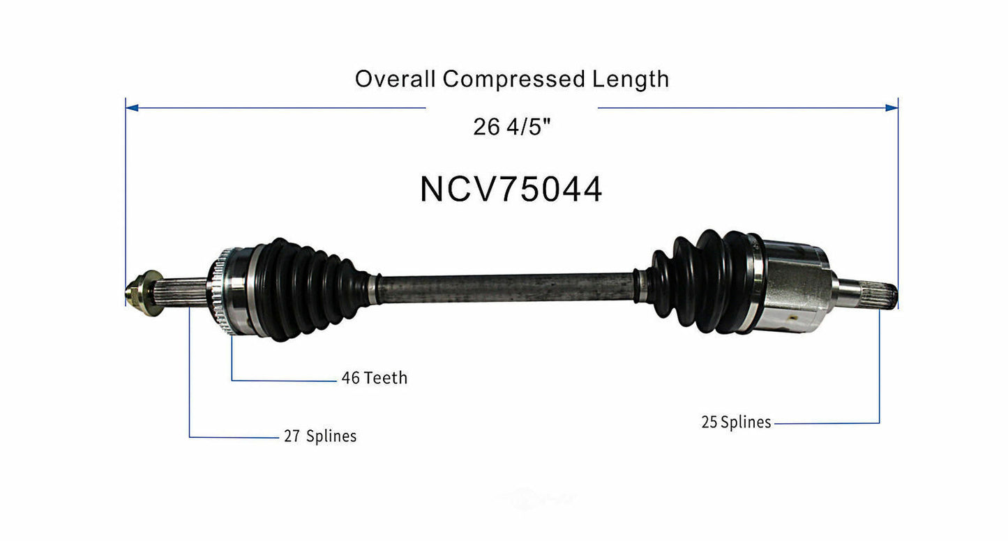 GSP North America NCV75044 CV Axle Assembly