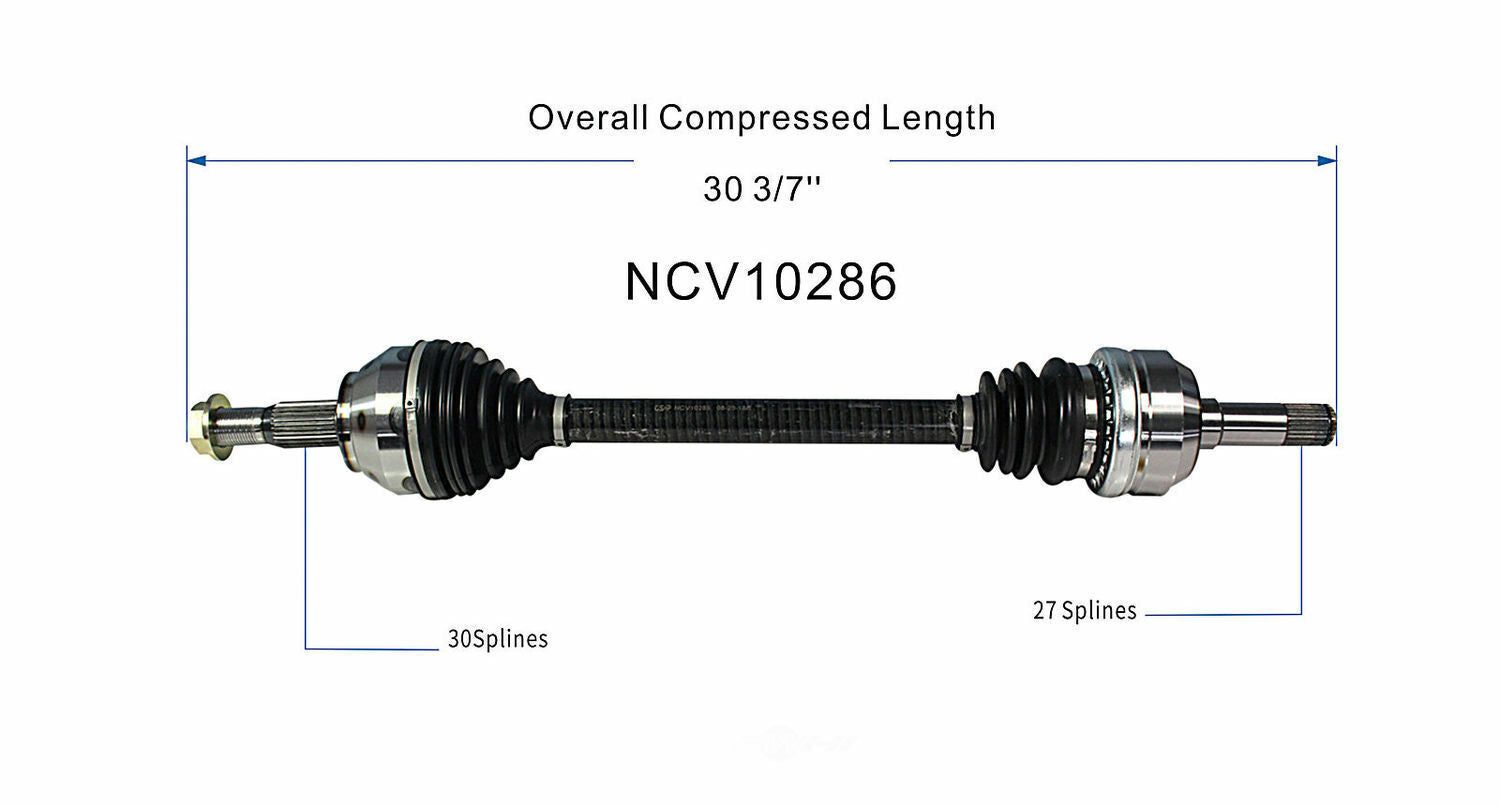 GSP North America NCV10286 CV Axle Assembly