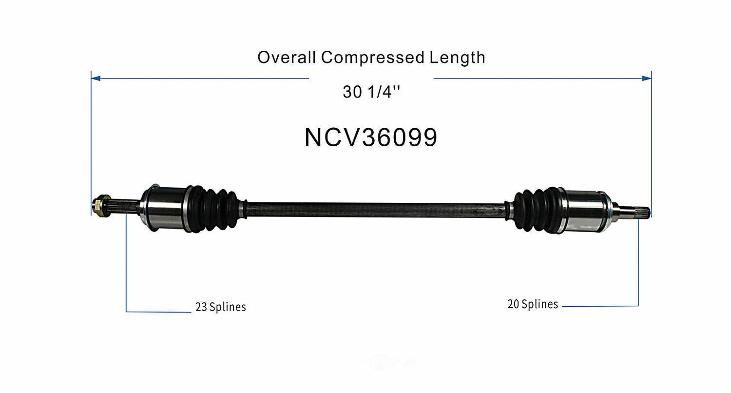 GSP North America NCV36099 CV Axle Assembly