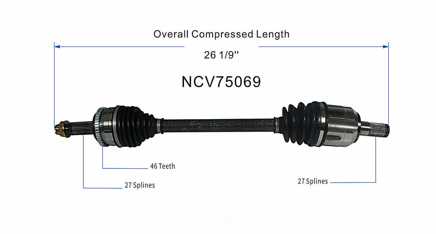 GSP North America NCV75069 CV Axle Assembly