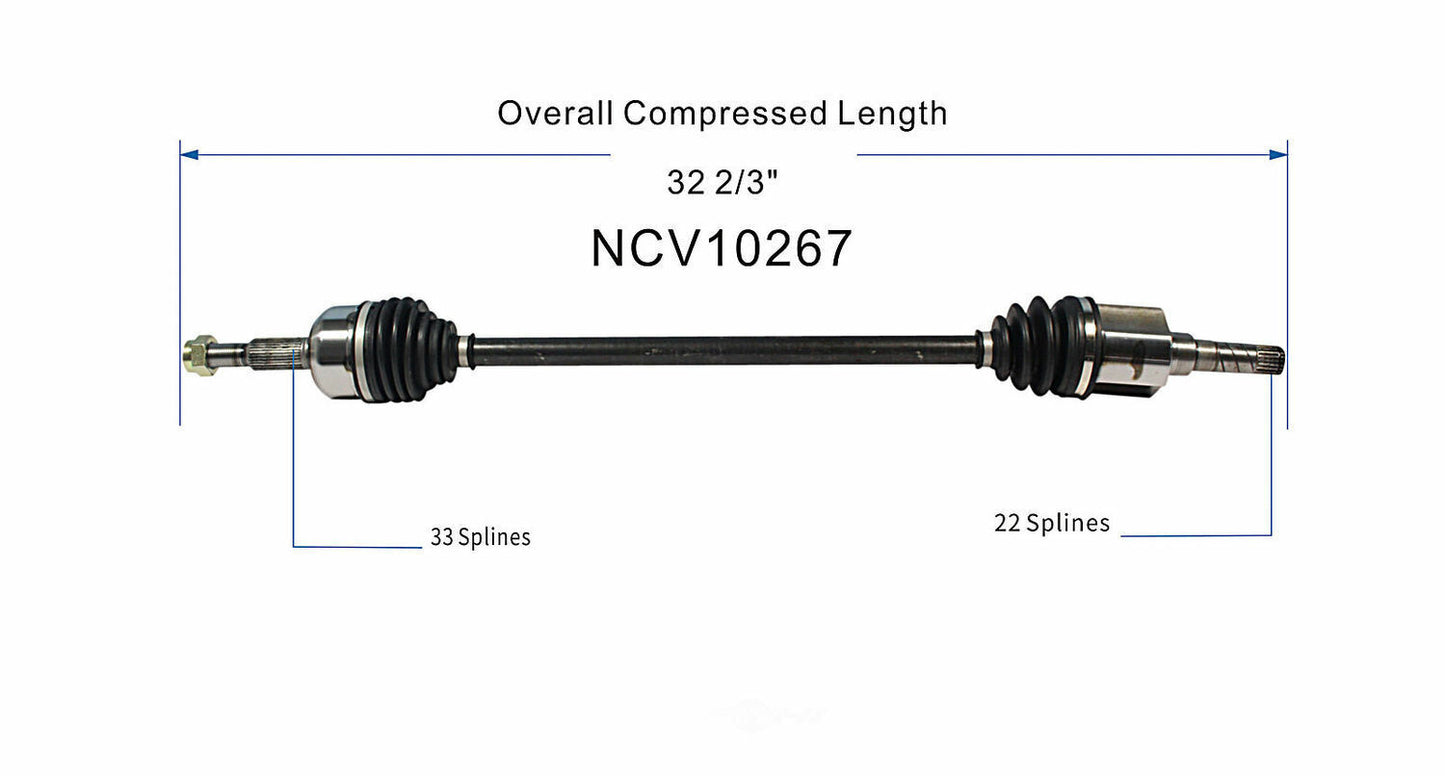 GSP North America NCV10267 CV Axle Assembly