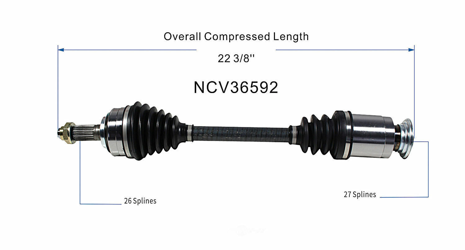 GSP North America NCV36592 CV Axle Assembly