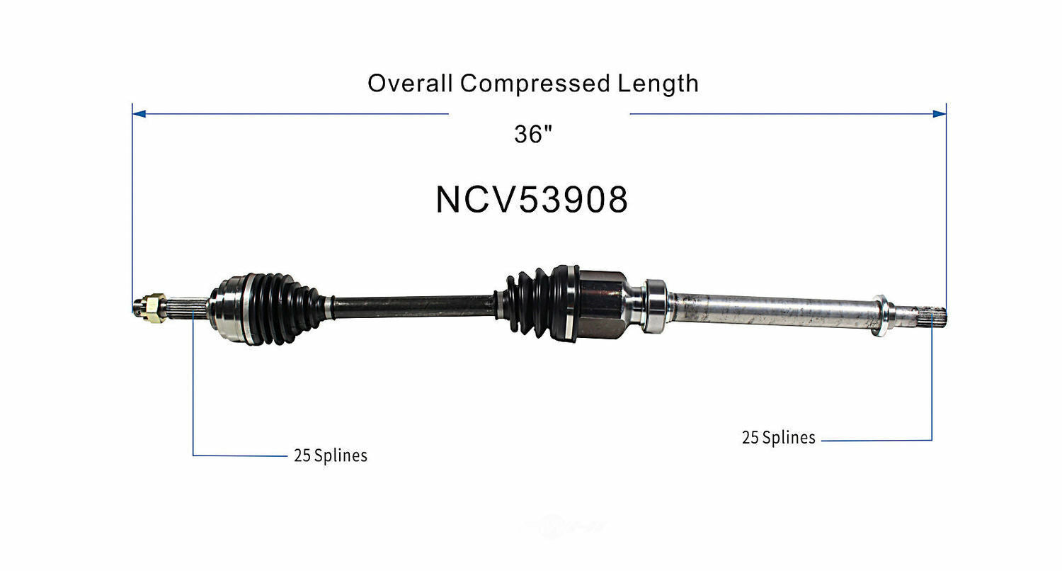 GSP North America NCV53908 CV Axle Assembly
