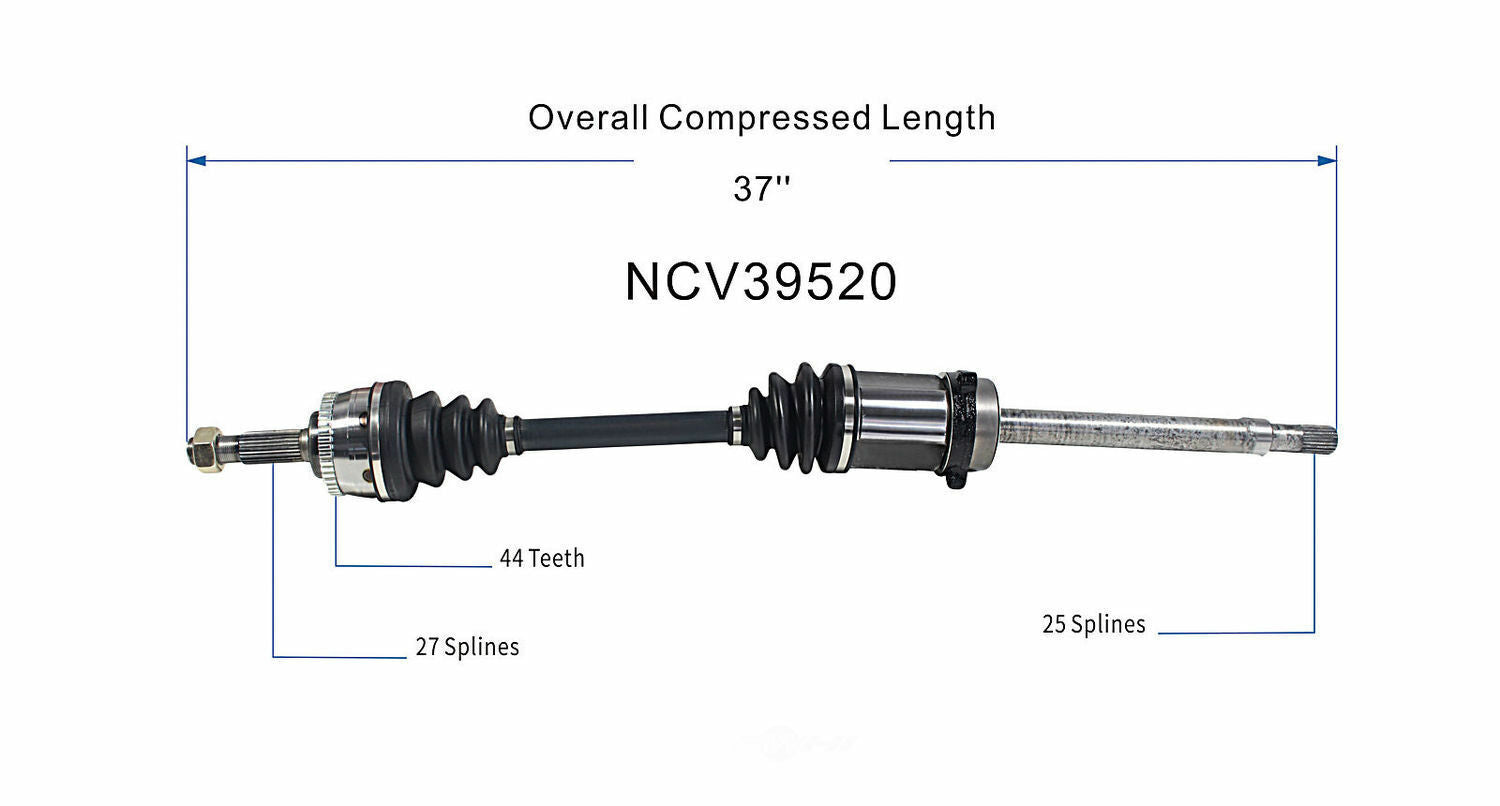 GSP North America NCV39520 CV Axle Assembly