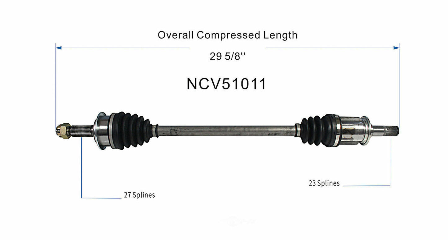 GSP North America NCV51011 CV Axle Assembly