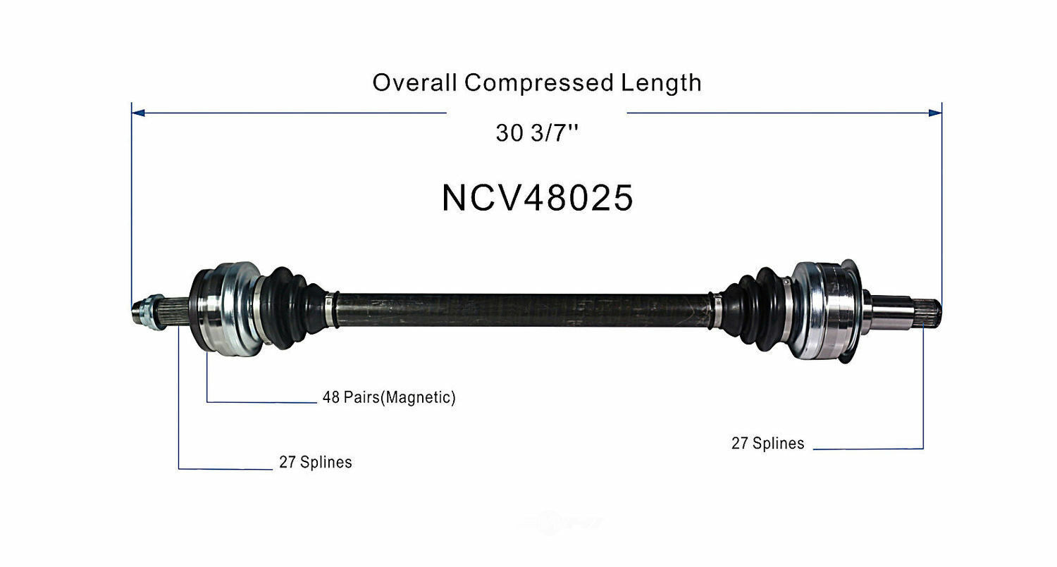 GSP North America NCV48025 CV Axle Assembly