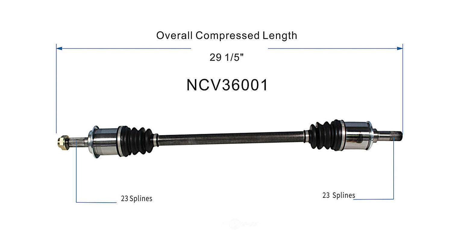 GSP North America NCV36001 CV Axle Assembly