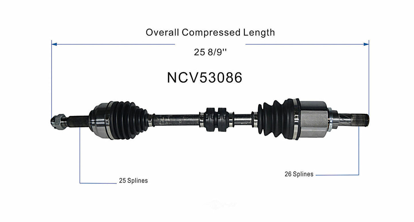 GSP North America NCV53086 CV Axle Assembly