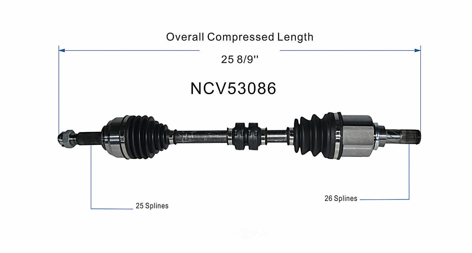 GSP North America NCV53086 CV Axle Assembly