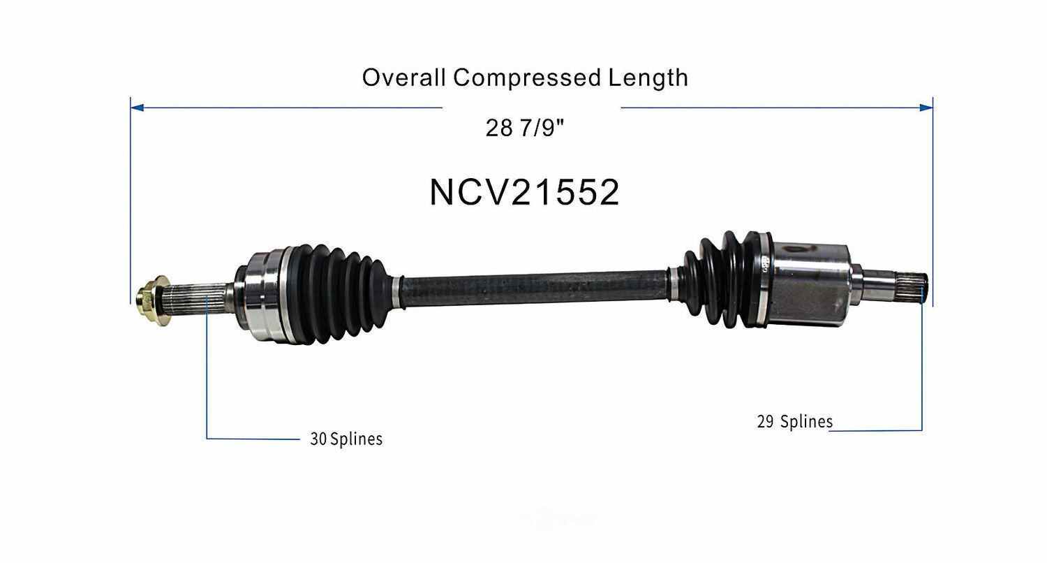GSP North America NCV21552 CV Axle Assembly