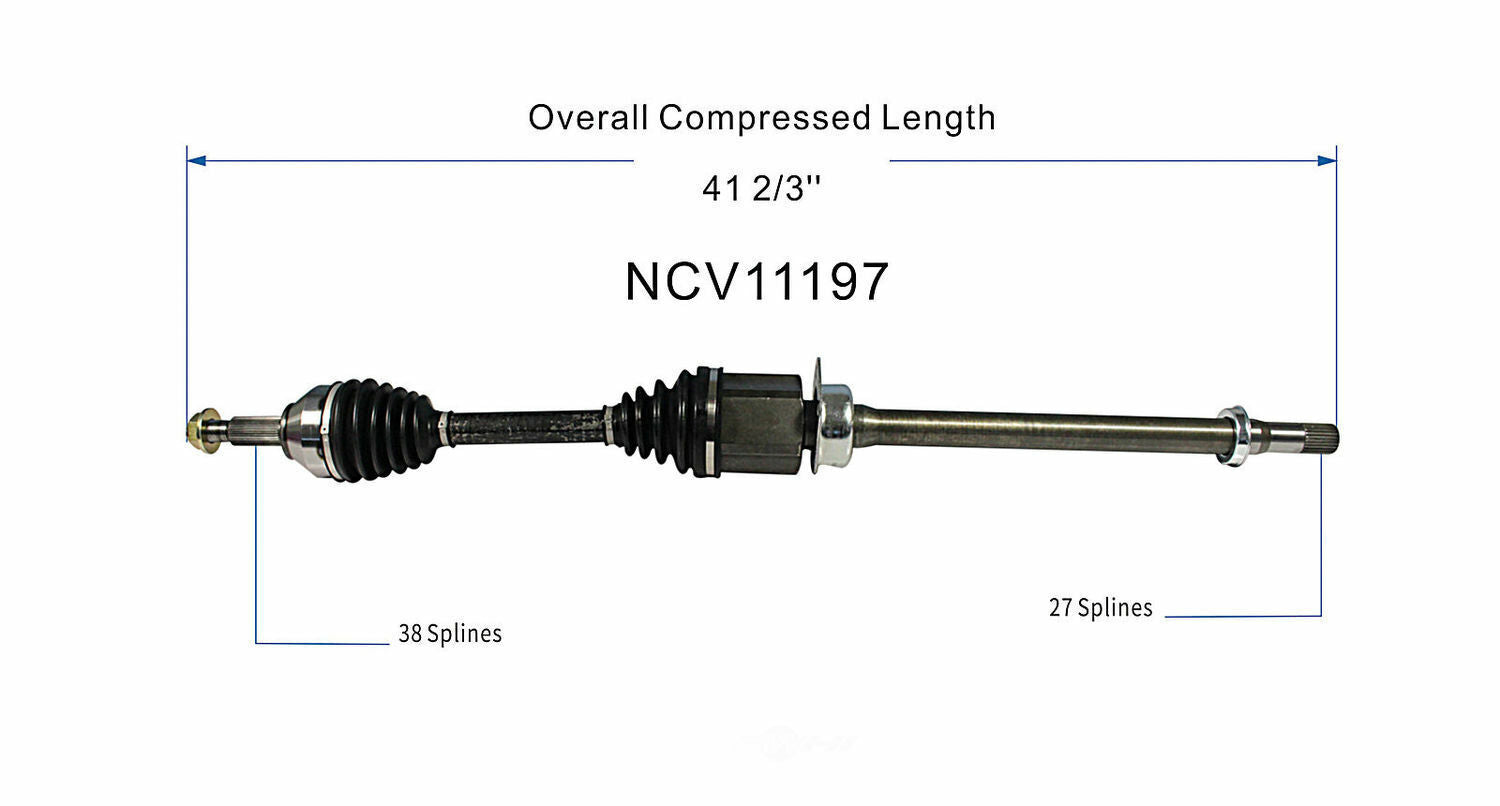 GSP North America NCV11197 CV Axle Assembly