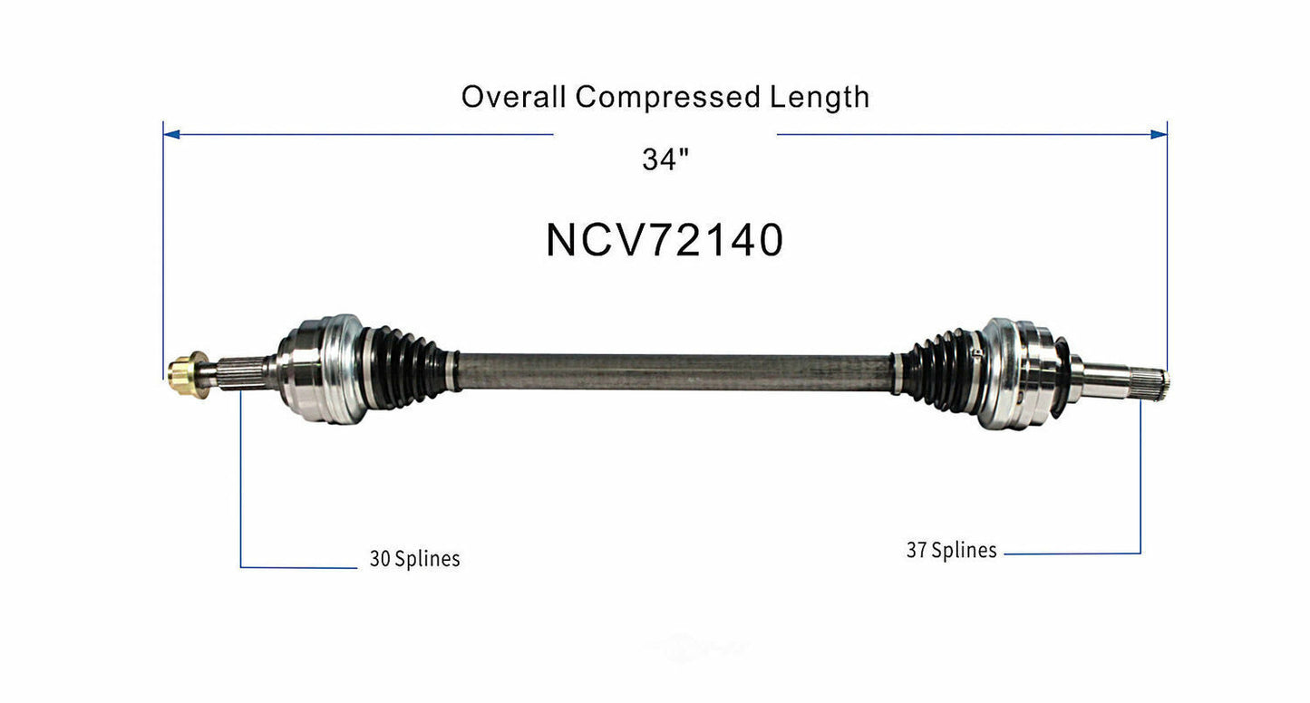 GSP North America NCV72140 CV Axle Assembly