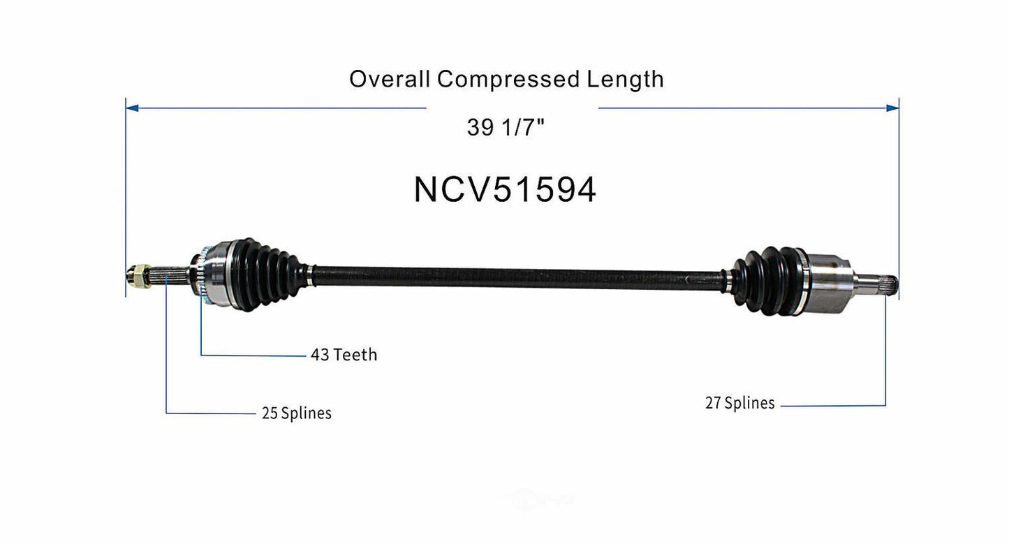 GSP North America NCV51594 CV Axle Assembly