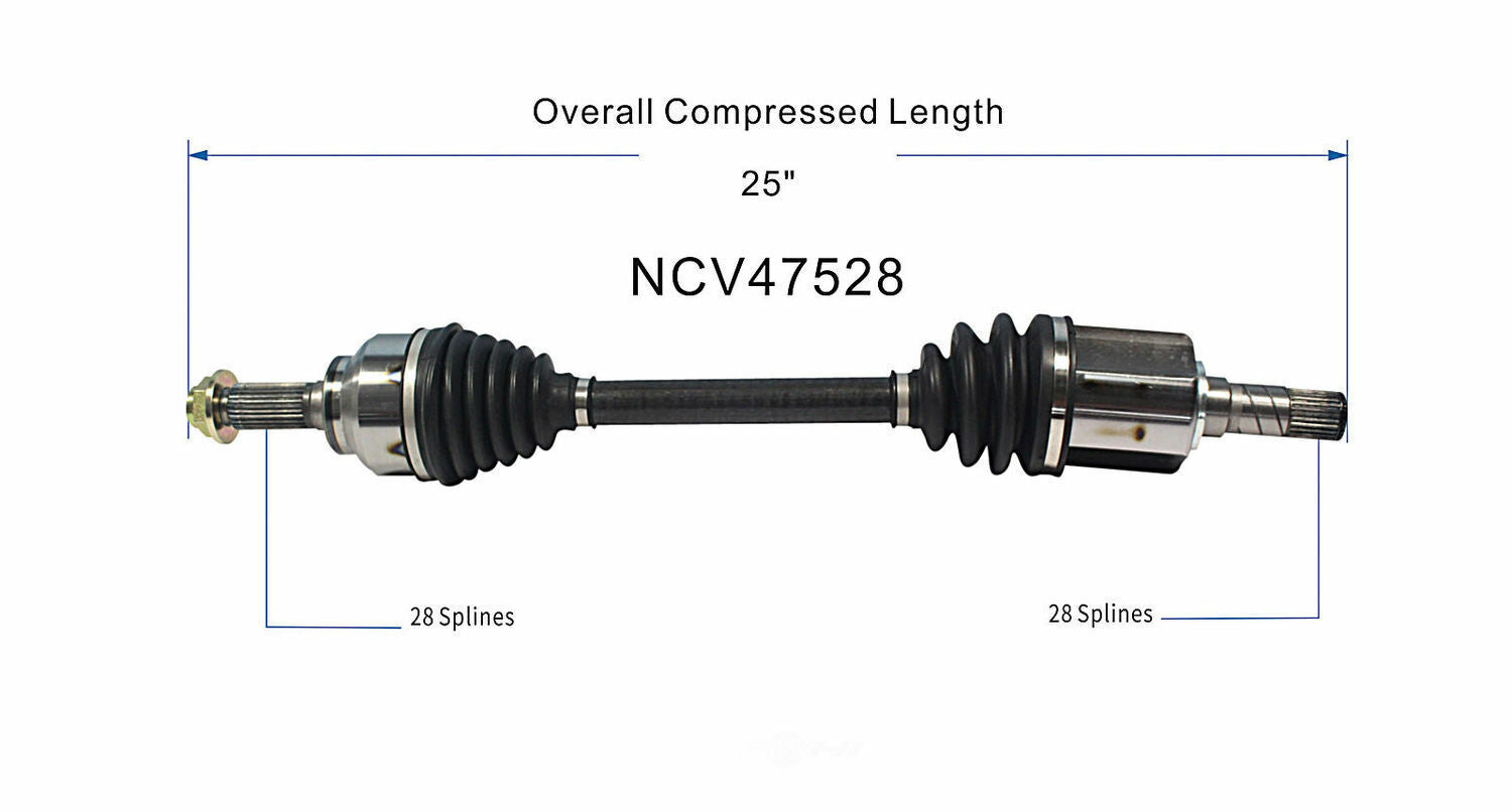 GSP North America NCV47528 CV Axle Assembly