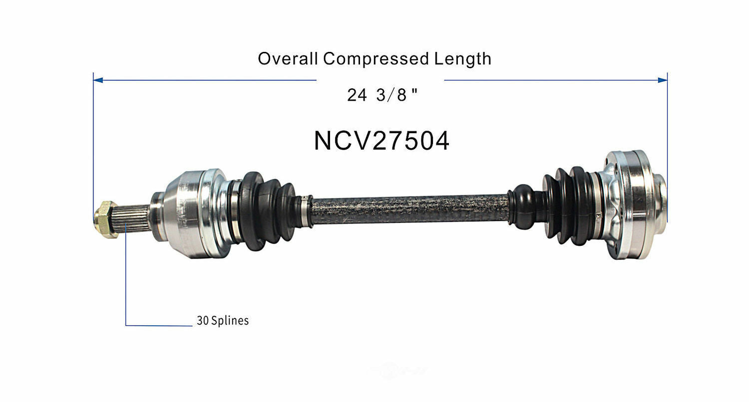 GSP North America NCV27504 CV Axle Assembly