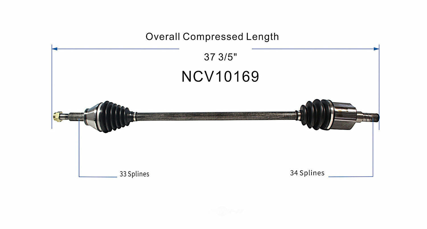 GSP North America NCV10169 CV Axle Assembly