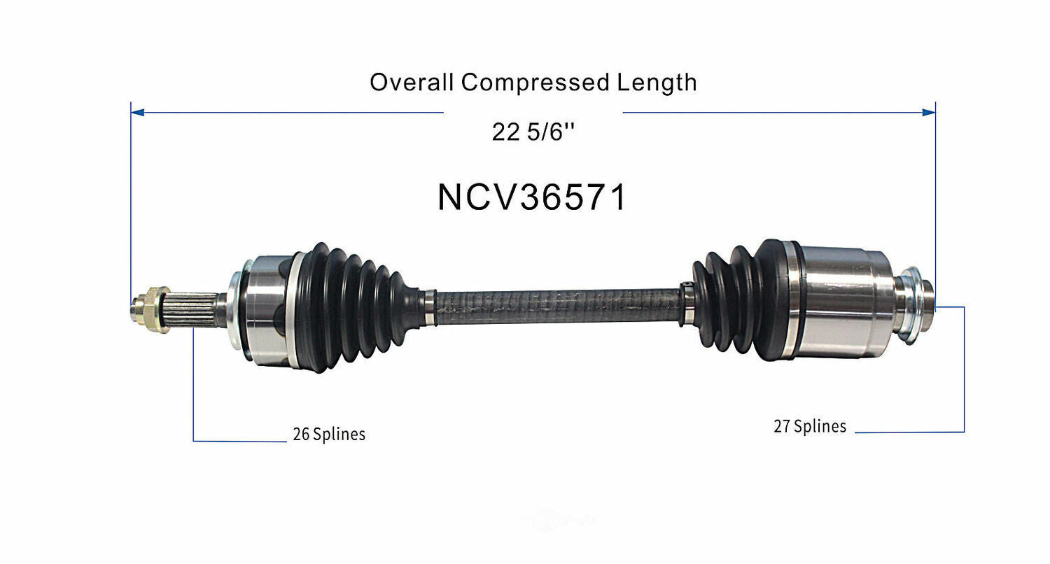GSP North America NCV36571 CV Axle Assembly