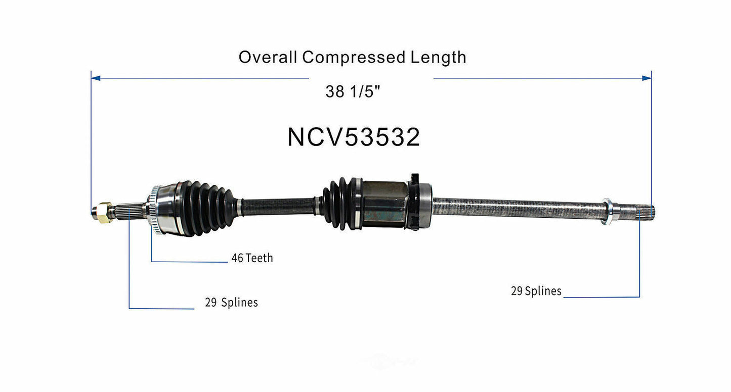 GSP North America NCV53532 CV Axle Assembly
