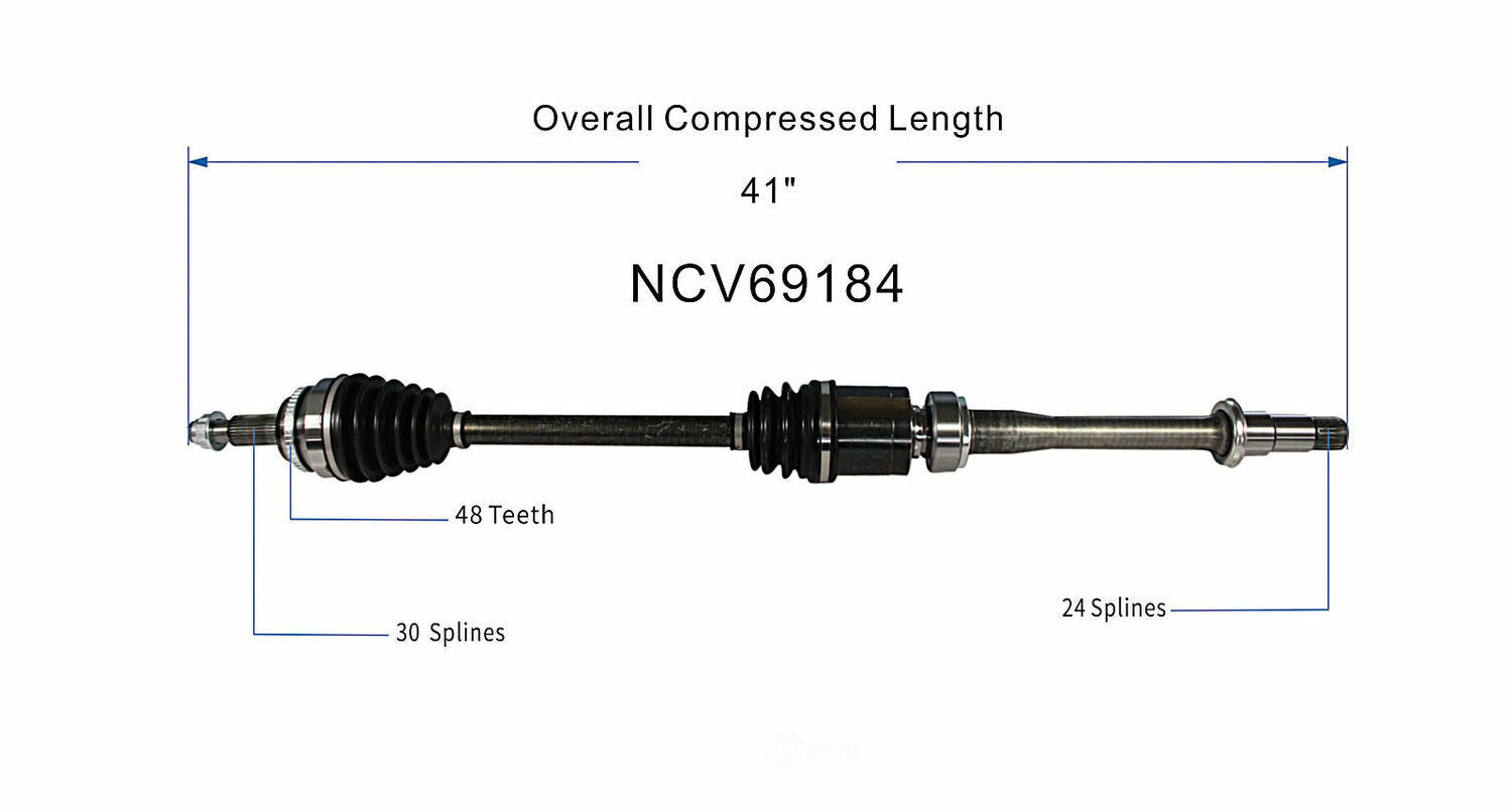GSP North America NCV69184 CV Axle Assembly