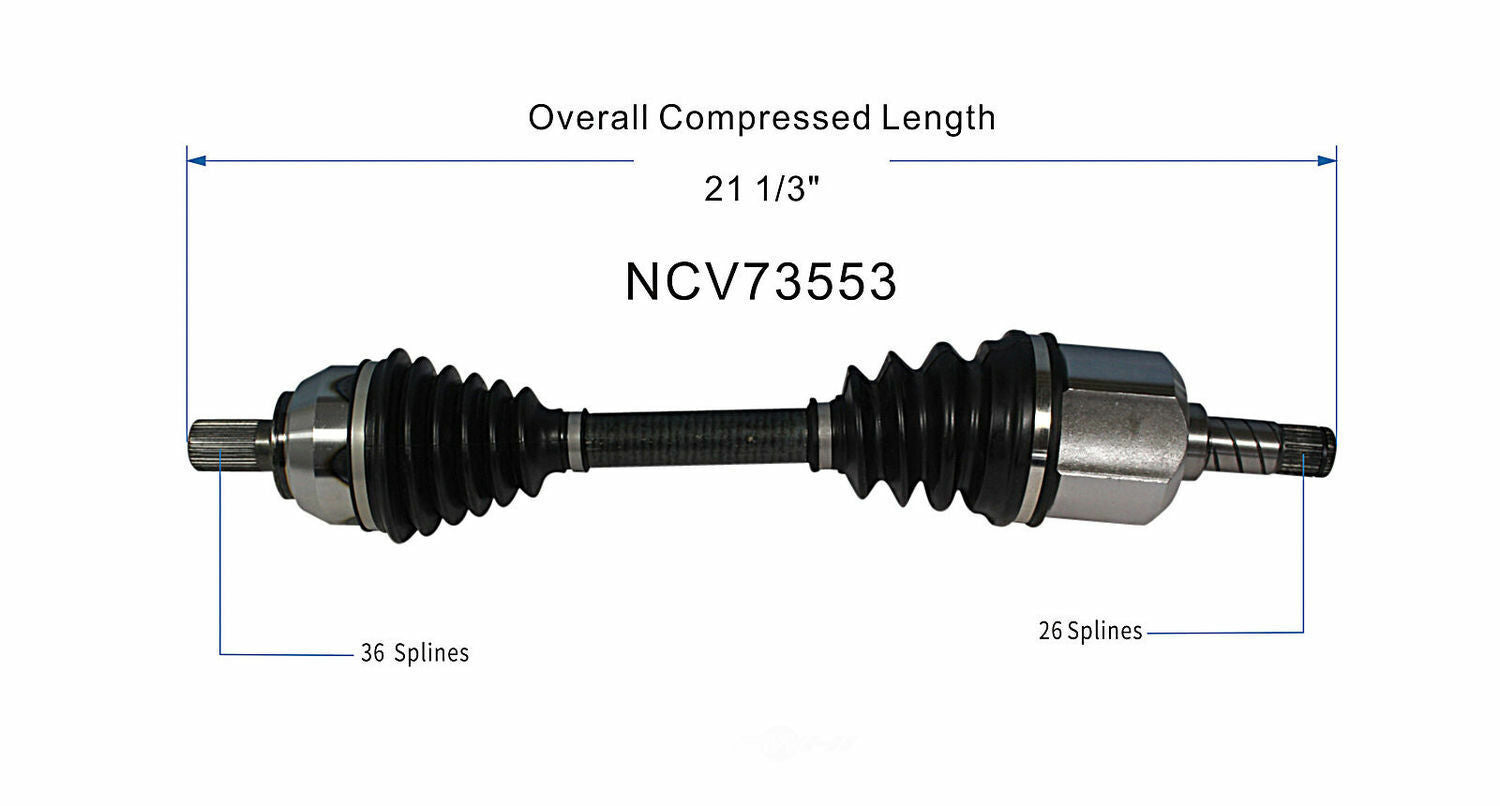GSP North America NCV73553 CV Axle Assembly