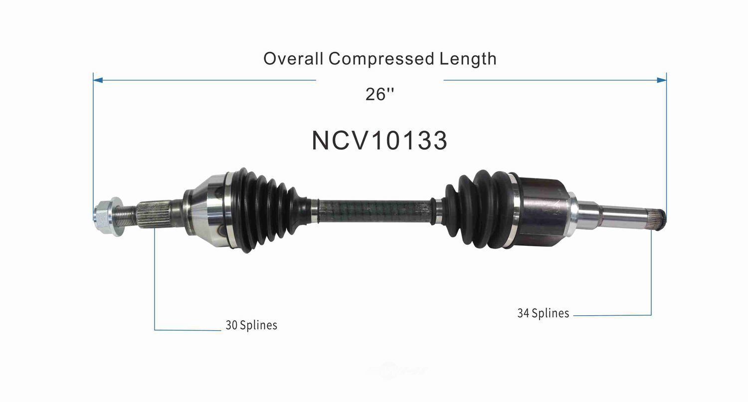 GSP North America NCV10133 CV Axle Assembly