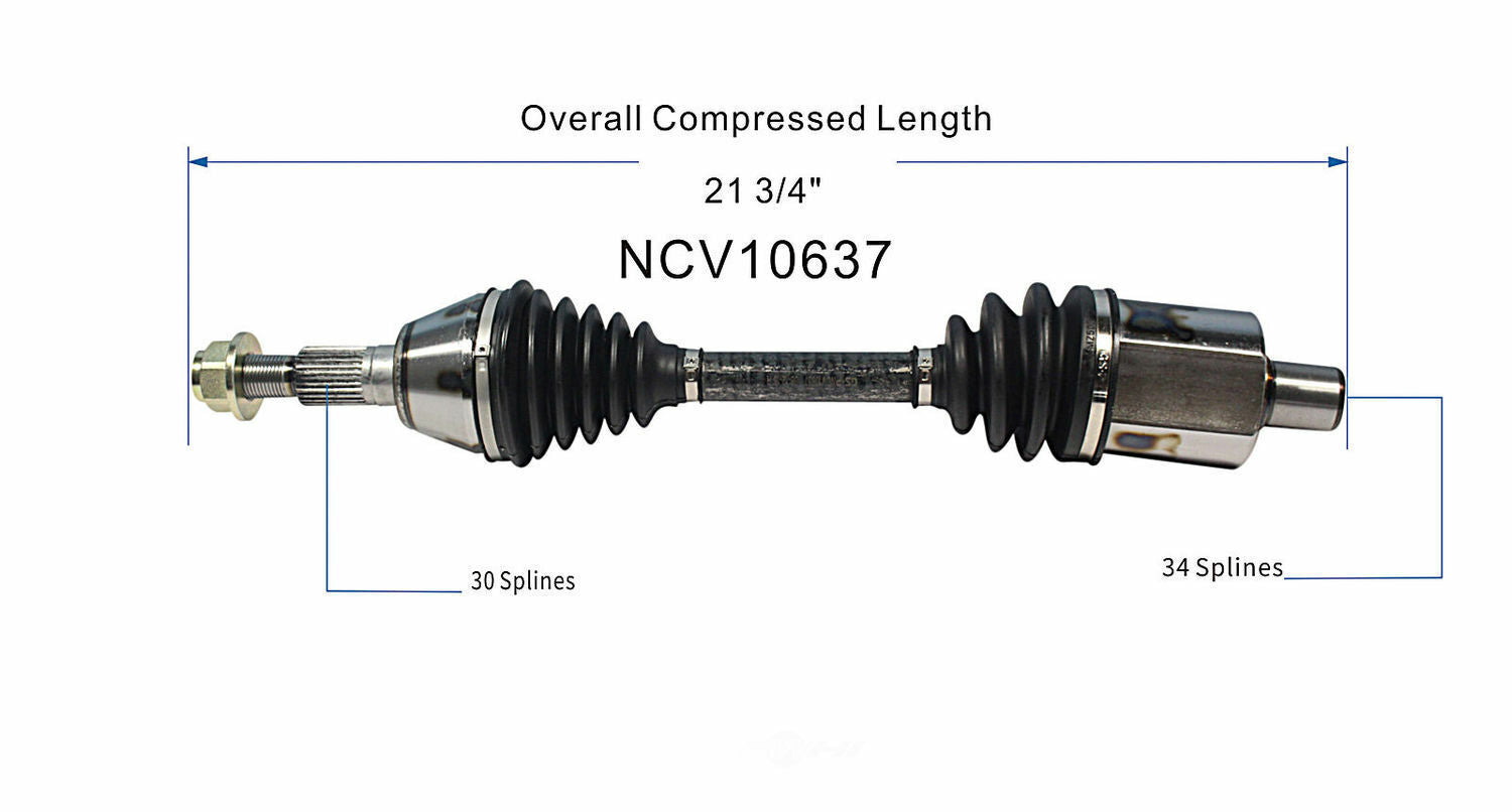 GSP North America NCV10637 CV Axle Assembly