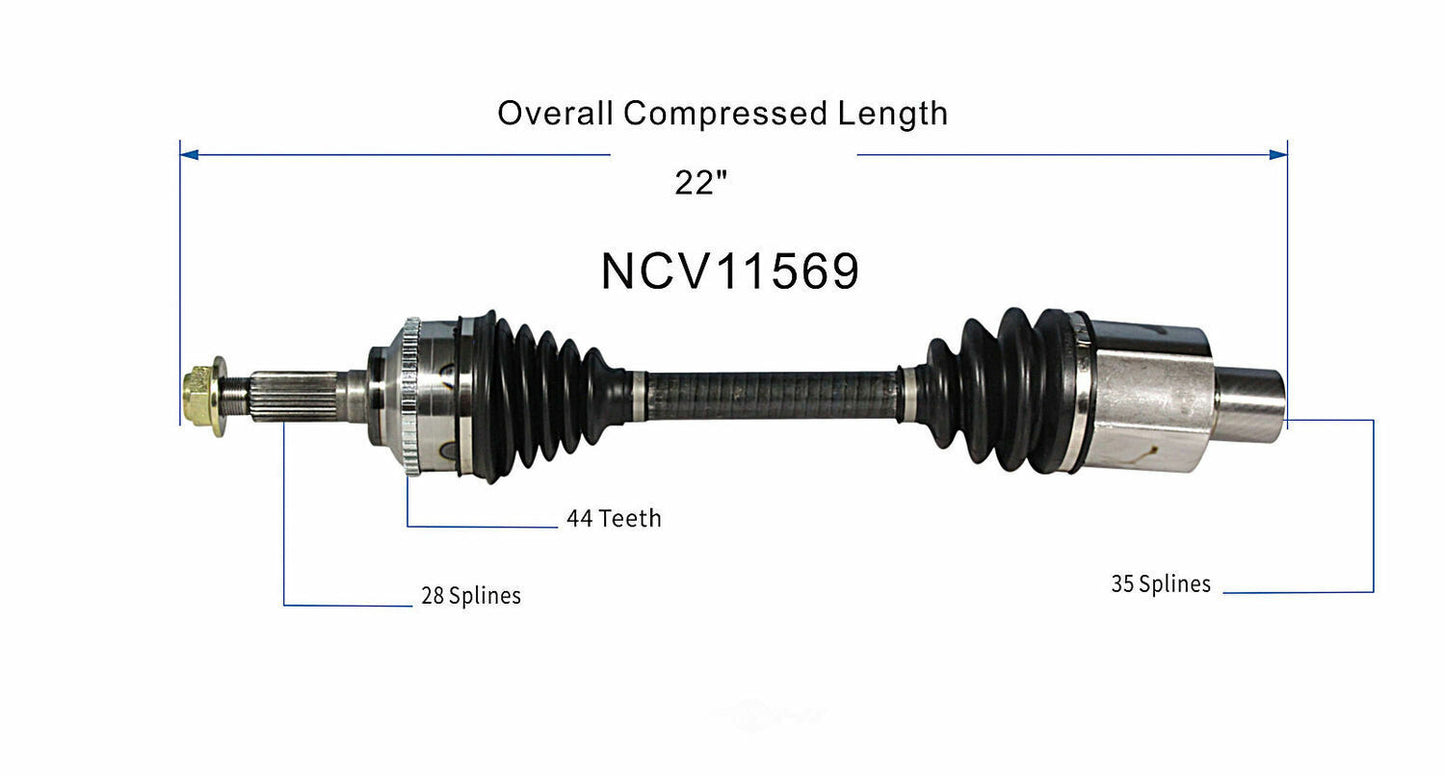 GSP North America NCV11569 CV Axle Assembly
