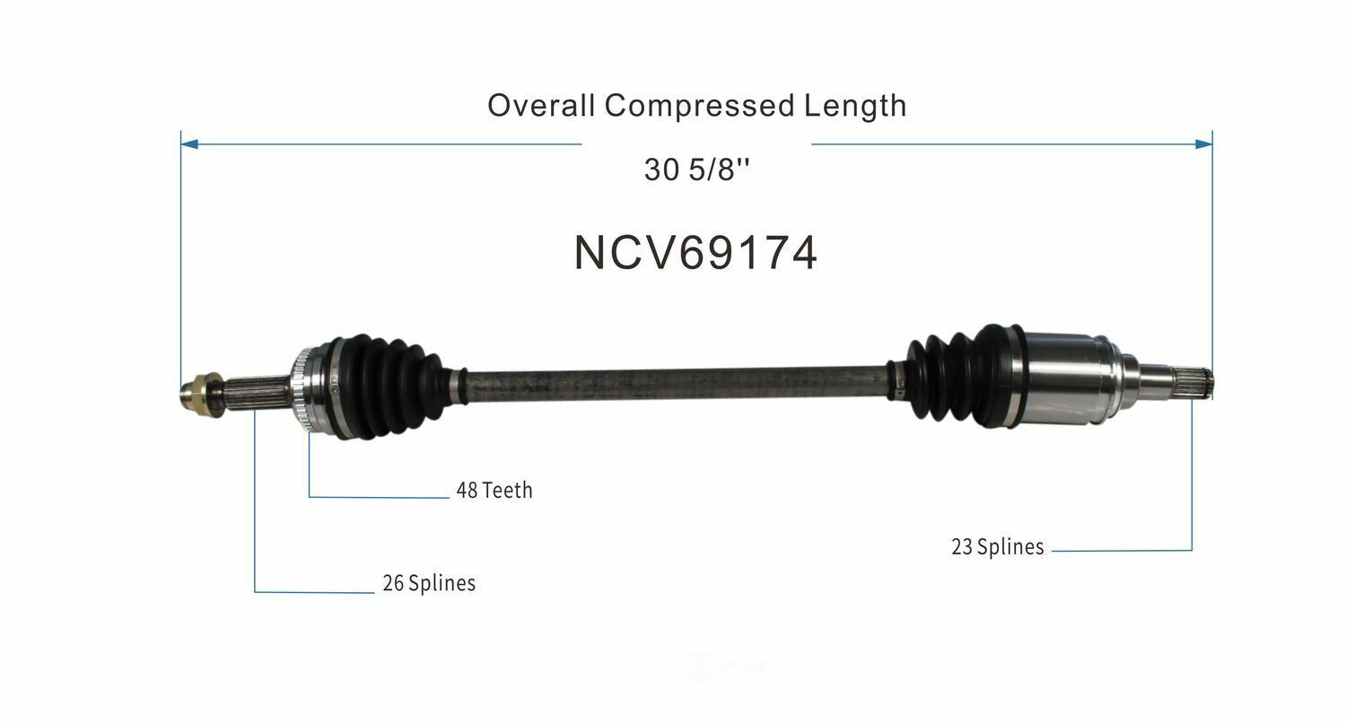 GSP North America NCV69174 CV Axle Assembly