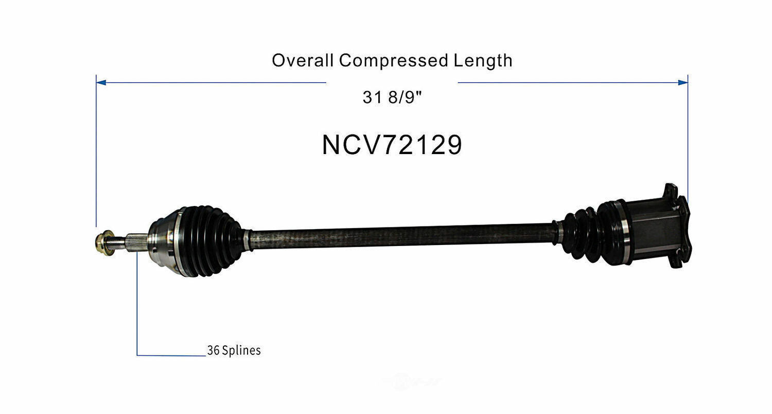 GSP North America NCV72129 CV Axle Assembly