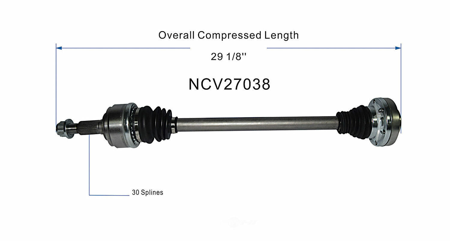 GSP North America NCV27038 CV Axle Assembly