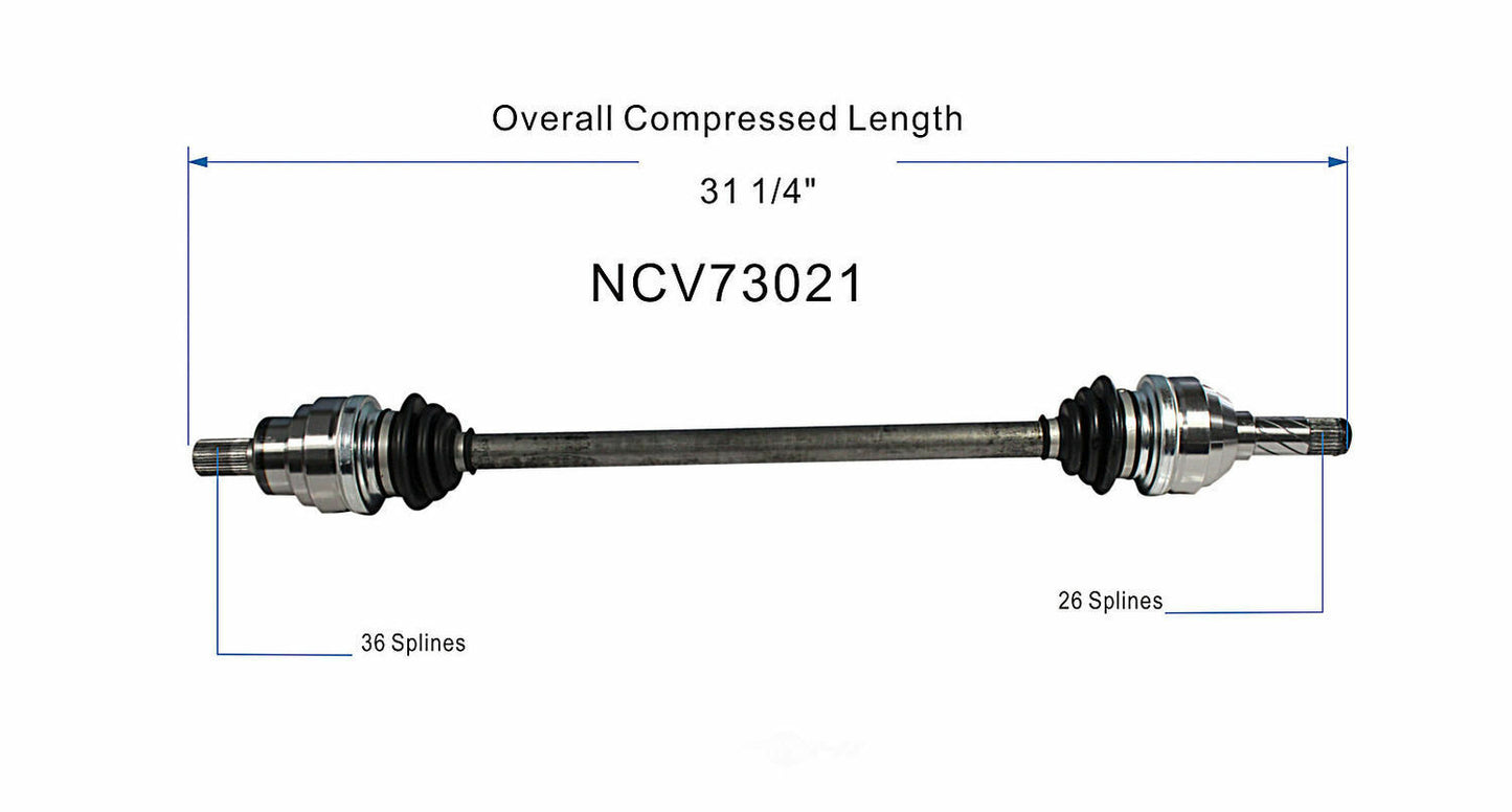 GSP North America NCV73021 CV Axle Assembly