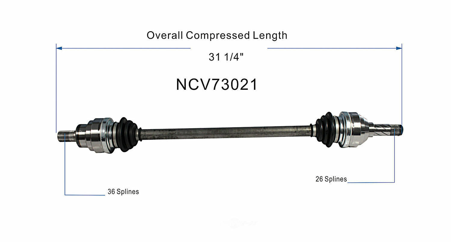 GSP North America NCV73021 CV Axle Assembly
