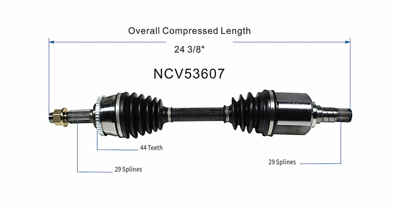 GSP North America NCV53607 CV Axle Assembly