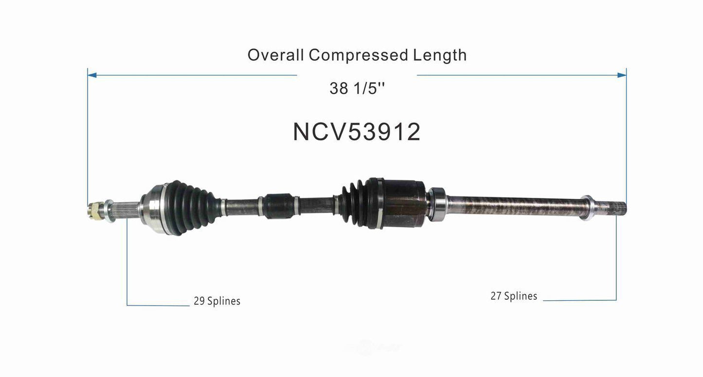 GSP North America NCV53912 CV Axle Assembly
