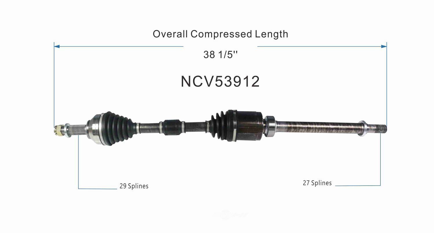 GSP North America NCV53912 CV Axle Assembly