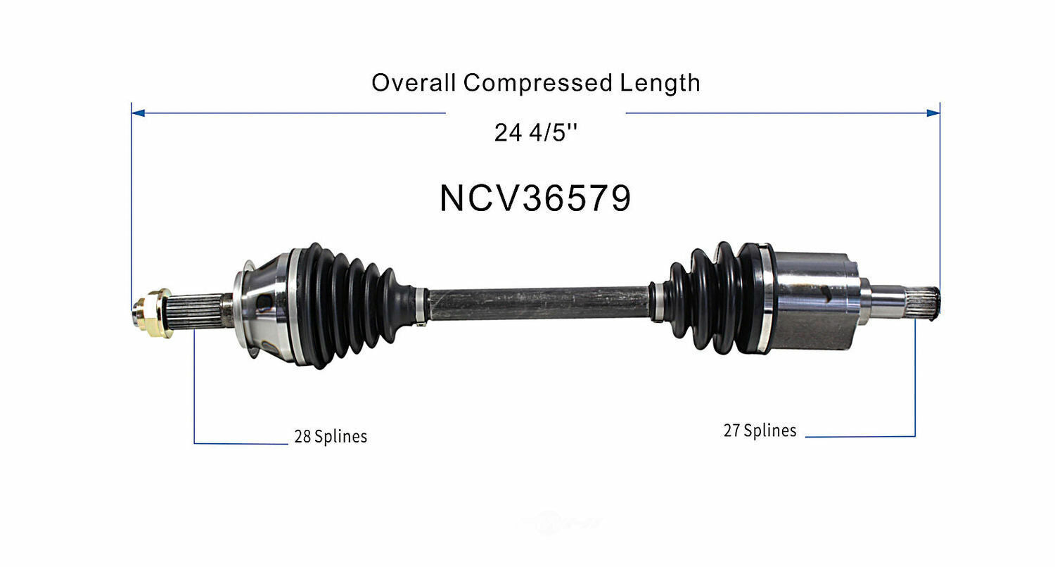 GSP North America NCV36579 CV Axle Assembly