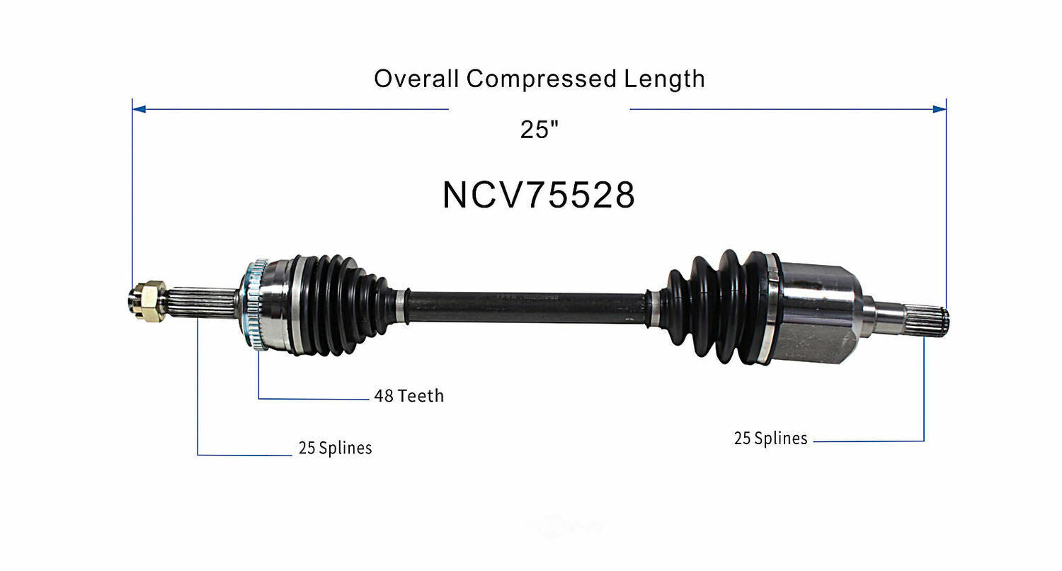 GSP North America NCV75528 CV Axle Assembly