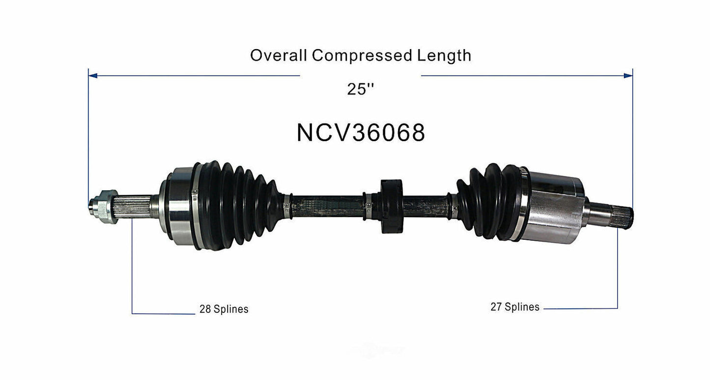 GSP North America NCV36068 CV Axle Assembly