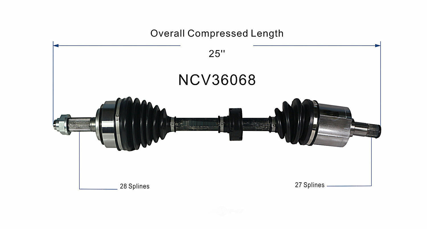 GSP North America NCV36068 CV Axle Assembly