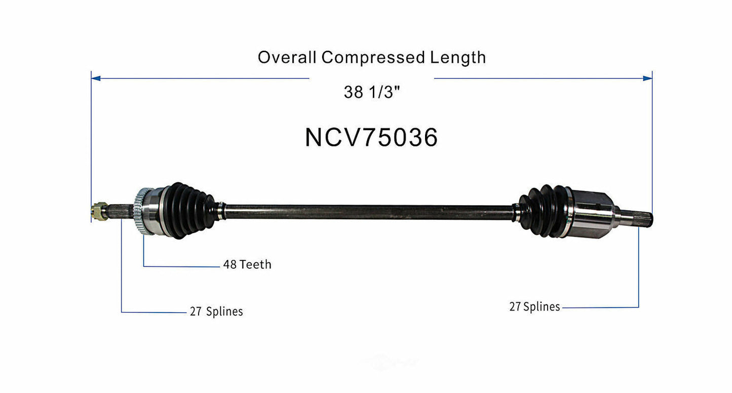 GSP North America NCV75036 CV Axle Assembly