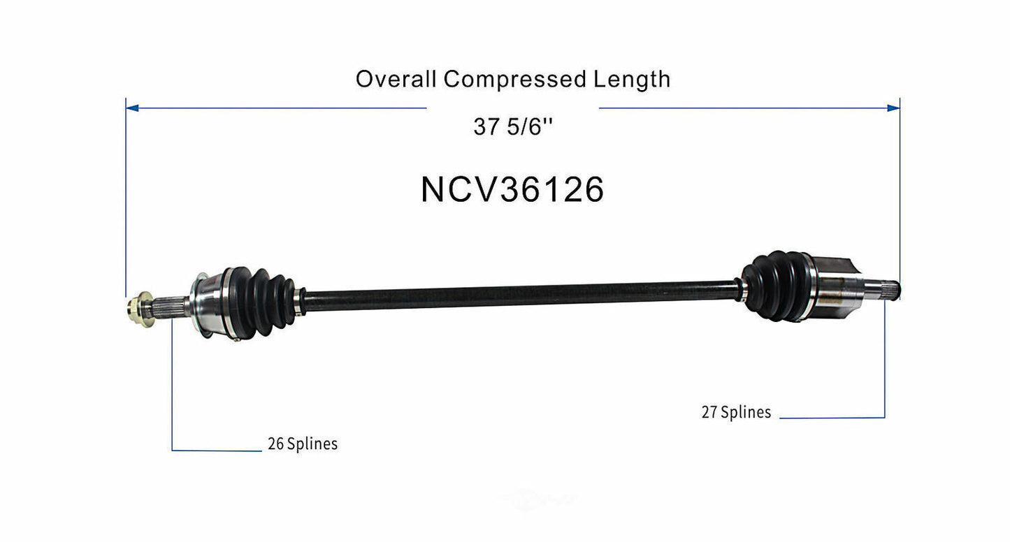 GSP North America NCV36126 CV Axle Assembly