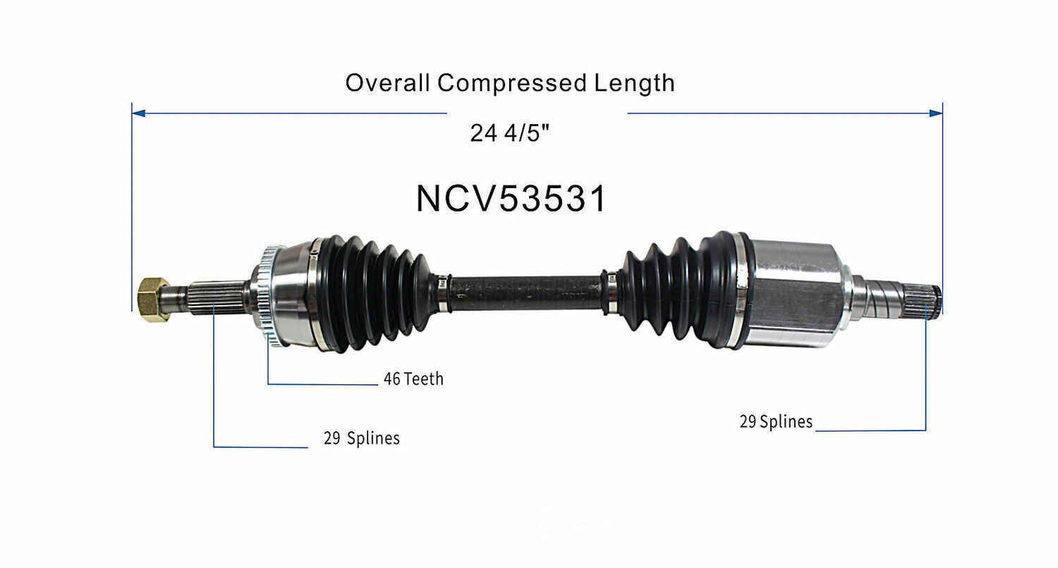 GSP North America NCV53531 CV Axle Assembly