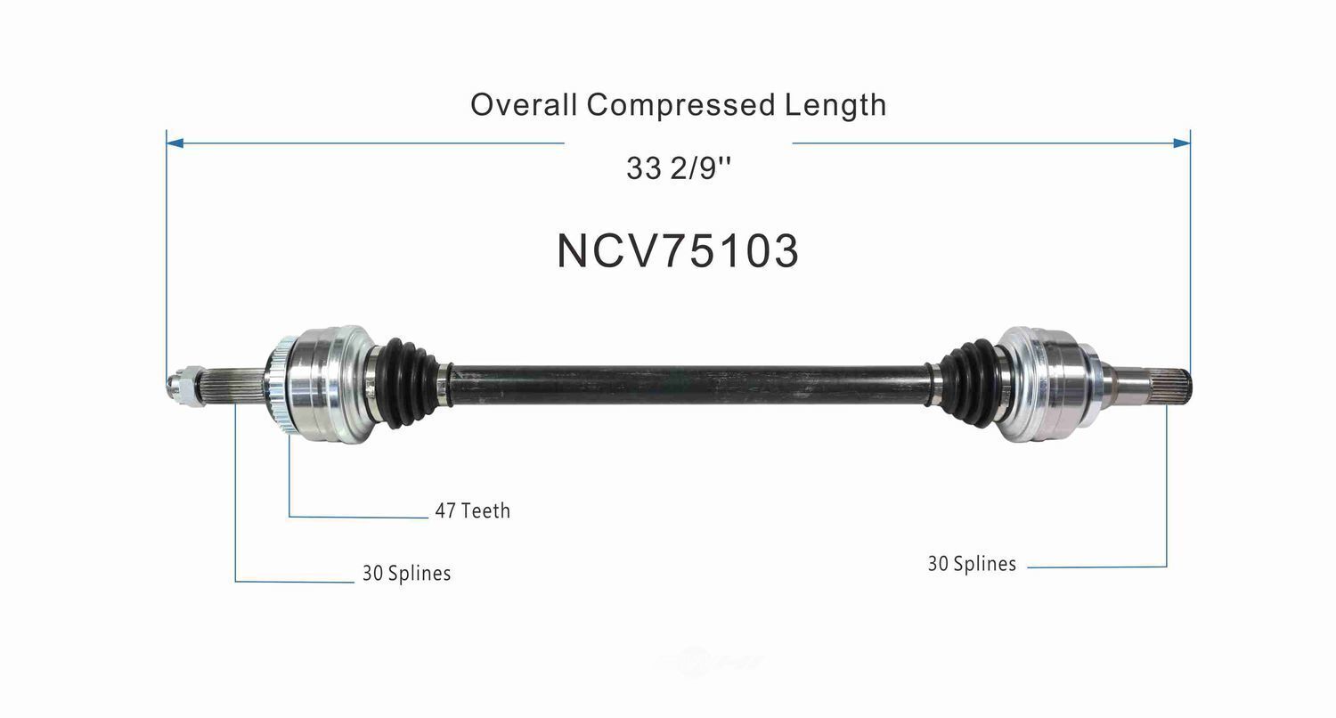 GSP North America NCV75103 CV Axle Assembly