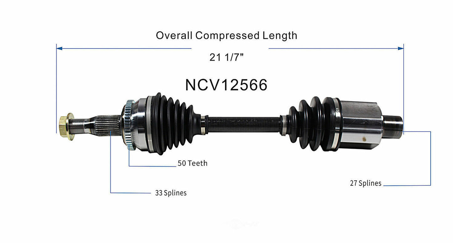 GSP North America NCV12566 CV Axle Assembly