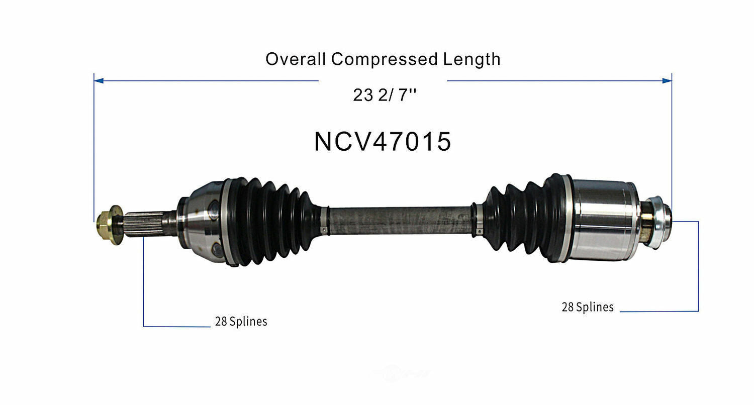 GSP North America NCV47015 CV Axle Assembly